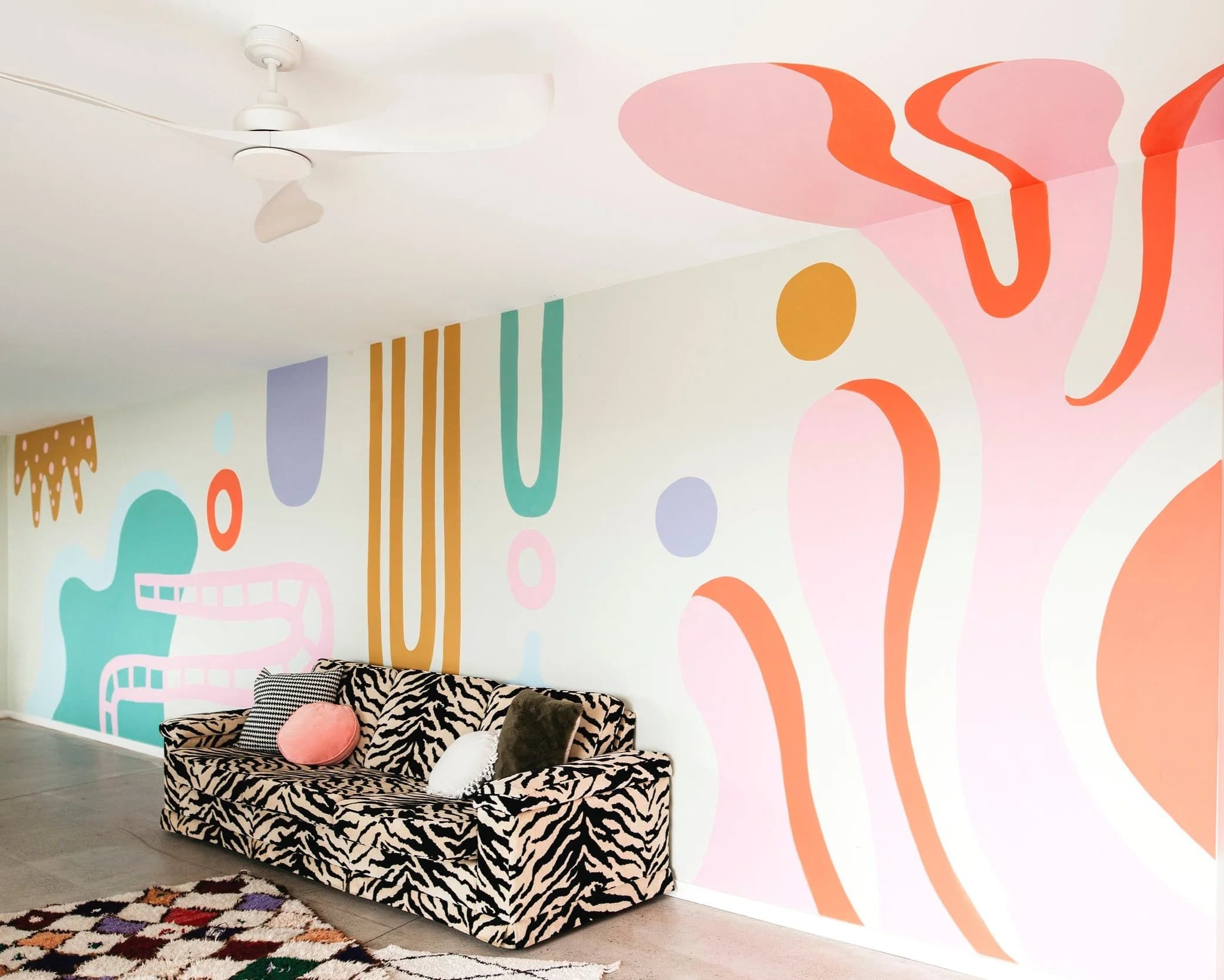 Blush Bloom mural — nursery