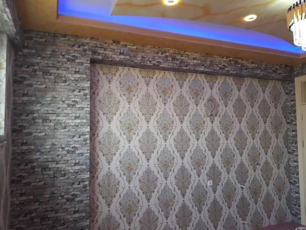 Customer space featuring a custom Jovorie wall mural
