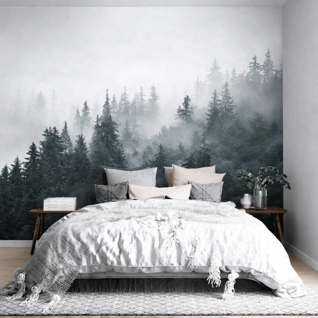 Abstract and minimal wall mural